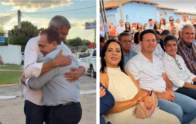 ACM Neto  e Jerônimo Rodrigues estiveram na Festa de S. Rita de Cássia.
