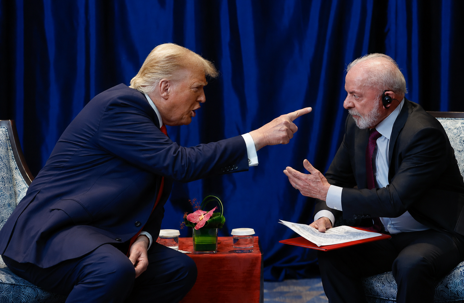 Imprensa americana informa que Trump esculachou Lula no encontro que tiveram
