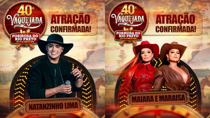 Prefeitura confirma a 40ª Vaquejada com todos os shows previamente anunciados.