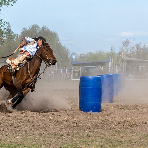 Argentine gaucho in Creole skill games in Patagonia Argentina.