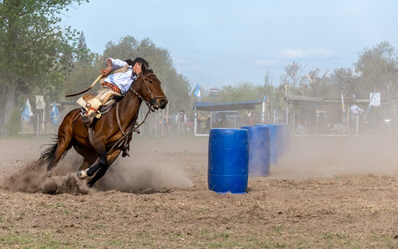 Argentine gaucho in Creole skill games in Patagonia Argentina.