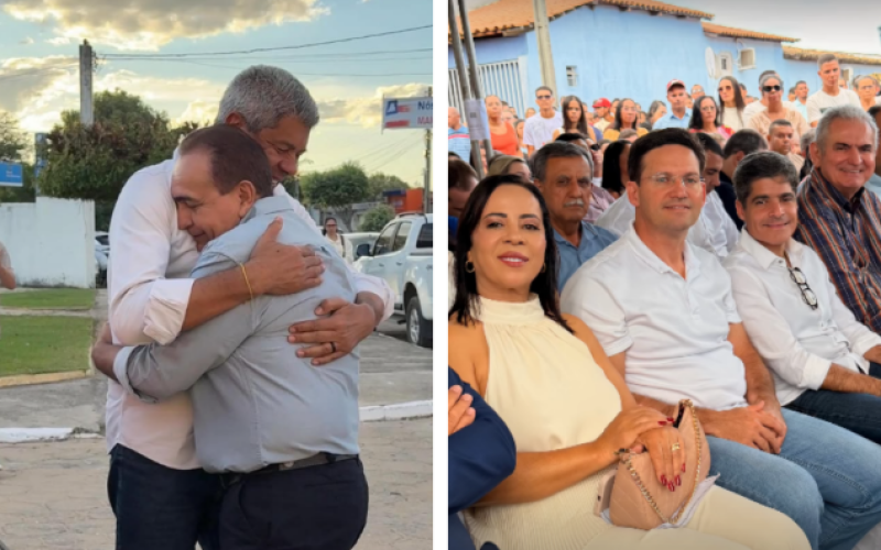 ACM Neto  e Jerônimo Rodrigues estiveram na Festa de S. Rita de Cássia.