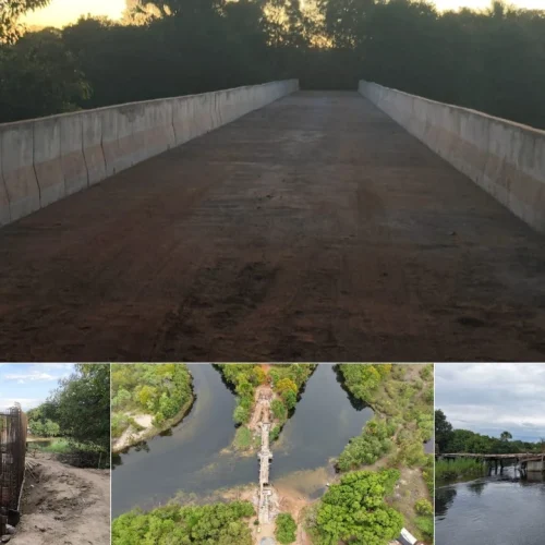 Mariano França celebra a ponte sobre o Rio Sapão, em Formosa do Rio Preto, com versos sobre a história da comunidade