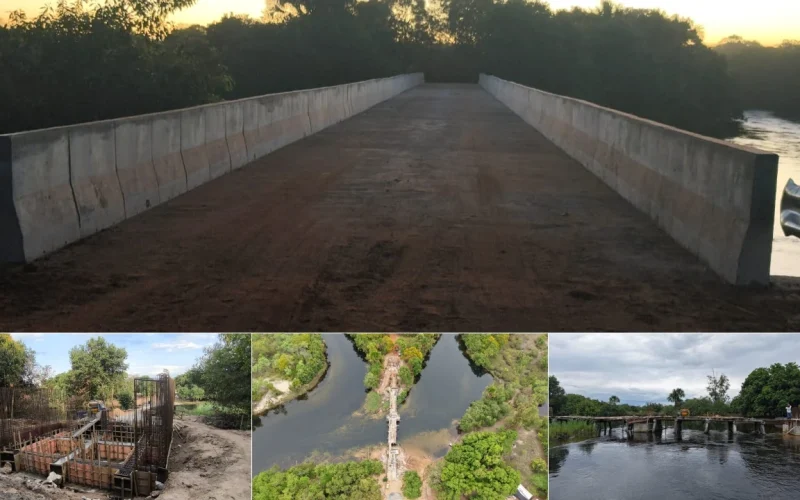 Mariano França celebra a ponte sobre o Rio Sapão, em Formosa do Rio Preto, com versos sobre a história da comunidade