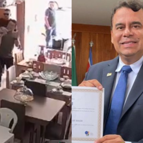 Prefeito Correntino é filmado agredindo vereador.