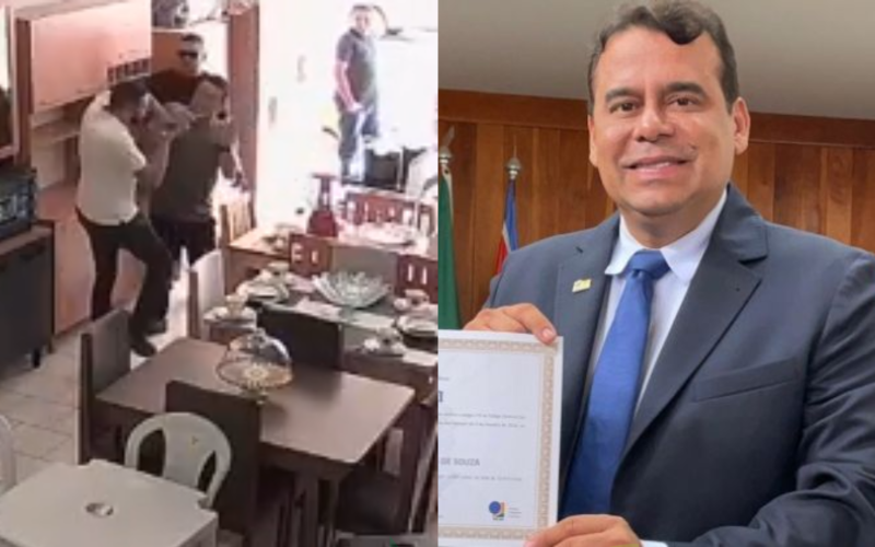 Prefeito Correntino é filmado agredindo vereador.